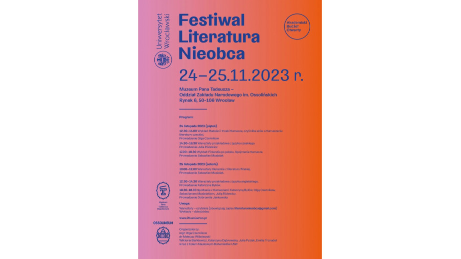 Festiwal Literatura Nieobca już od jutra